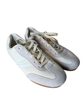 BERNESS New Retro Stadium Sneakers Lightweight Cream Grey Gum Sole Size 11